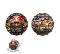 2026 Handshake that Shook the World Challenge Coin, Limited Edition Double Sided Commemorative Coin with Dragon & Eagle Design, Gift for History Enthusiasts and Patriotic Americans (1PCS)