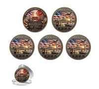 2026 Handshake that Shook the World Challenge Coin, Limited Edition Double Sided Commemorative Coin with Dragon & Eagle Design, Gift for History Enthusiasts and Patriotic Americans (5PCS)