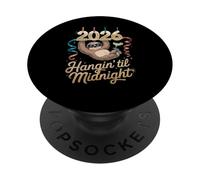 2026 Hangin Til Midnight Sloth New Year Party PopSockets Adhesive PopGrip