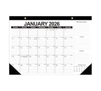 2026 Hanging Calendar - Clean Punch Card Design, Writable Monthly Planner with Sturdy Paper, Easy Wall Mount | Plain Style Organizer for Office Home Classroom Planning