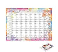 2026 Hanging Calendar for Wall - Monthly Planner with Large Grid, Reusable Writeable Organiser for Academic Year, Tear Off Sheets, Easy to Read Design | Study Planning Diag