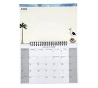 2026 Hanging Wiro Memo Board Wall Calendar Family Organiser With Pen - SEASIDE (Design No. 5)