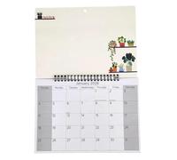 2026 Hanging Wiro Memo Board Wipe Off Pen Planner Wall Calendar, Family Organiser, Spiral Month to View (Plants)