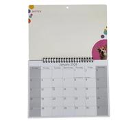 2026 Hanging Wiro Memo Board Wipe Off Pen Planner Wall Calendar Size 38 cmx 27 cm, Family Organiser, Spiral Month to View (Puppy)