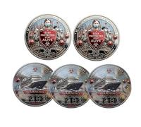 2026 Hantavirus Alert Coin, Double-Sided Cruise Ship Hantavirus Art Challenge Coin, Heavy Metal Collectible for Nurses & Essential Workers, Futuristic Preparedness Keepsake Gift (5PCS)