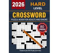2026 Hard Crossword Puzzle: Large Print 80 Hard Crossword Puzzle Book For Adults & Seniors Brain Exercises to Keep Your Mind Sharp and Healthy