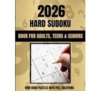 2026 Hard Sudoku Puzzle Book for Adults: 1000 Sudoku Puzzles For Adults, Gold Edition, Gift For All Occasions