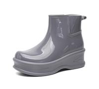 2026 Heavy Duty Rain Shoes for Women, Thick Sole for Rainy Days, Perfect Outdoor Activities, Stylish Comfortable Design, gray, 5 UK
