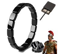 2026 Hemys Hematite Bracelet Men,Hemys Mens Bracelet - Natural Way to Reclaim Your Masculine Edge, Legendary Hematite for Men - Inspired by Roman Generals & Viking Warriors (1 PC)