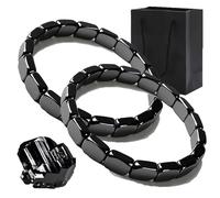 2026 Hemys Hematite Bracelet Men,Hemys Mens Bracelet - Natural Way to Reclaim Your Masculine Edge, Legendary Hematite for Men - Inspired by Roman Generals & Viking Warriors (2 PCS)
