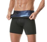 2026 High Cut Figure Shaping Training Shorts with Compression Waistband for Sports Training, Ideal for Running for the Sauna., blue, M
