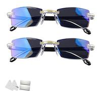 2026 High Hardness Anti Blue Light Intelligent Dual Focus Reading Glasses,Self Adjusting Glasses for Women Men (2pcs)