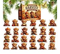 2026 Highland Bull - Countdown Calendar Advent 25cm/9.84in Washable