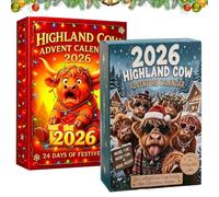2026 Highland Cow Advent Calendar, 3D Funny Countdown Calendar (#AC)