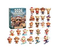 2026 Highland Cow Advent Calendar Every Day Brings New Surprises Open one mini cattle figurine each day for a cozy 24-day Christmas countdown, then display the complete collection. (Blue-C)