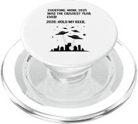 2026 Hold My Beer Funny Alien Invasion Sci-Fi PopSockets PopGrip for MagSafe