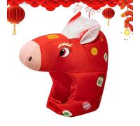 2026 Horse Headwear - 25cm Playful Dress Up Hat, Chinese New Year Costume, Long Lasting, Photo Accessoryclassic design | Easy Holiday Birthday Carnival Festival Party Fun Decoration Outfit