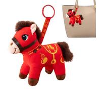 2026 Horse Mascot Plush - Cute Portable Soft Animal Keychain,Stuffed Horse Plush Toy | for Cars Bags Dining Tables Shop Window Home School Offices Cafes Sofas Bookshelves Display Cases