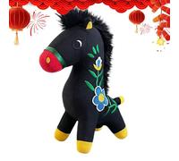 2026 Horse Plush Toy - Comfortable Traditional Cute Doll, Festive Doll, Hugging Soft Toy | Chinese Horse Mascot Plush for Family Colleagues Birthday Home Travel Festival New Year Bedroom