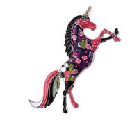 2026 Horse Year Brooch Pin Symbolizing Purity Vintage Fantasy Charm Alloy Breast Flower Great Gift Daily Charm High-end Horse Lapel Pin