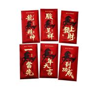 2026 Horse Year Red Envelope,6Pcs Cartoon Money Envelope,Chinese Style Lucky Money Bag,Spring Festival Packets(Style 1)