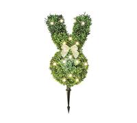 2026 Illuminated Easter Bunny Figurine with Artificial Green for Garden Indoor Decorative Outdoor Lighting