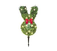 2026 Illuminated Easter Bunny Figurine with Artificial Green for Garden Indoor Decorative Outdoor Lighting (C, 60 cm)