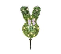 2026 Illuminated Easter Bunny Figurine with Artificial Green for Garden Indoor Decorative Outdoor Lighting (D, 60 cm)