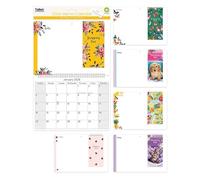 2026 Illustrated Memo Wall Calendar with Shopping Pad and Wipe Clean Pen| Spiral Bound Monthly Organiser/Planner | 1 X Random Selection from Various Designs| Gift Idea New Year Christmas