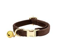 2026 Individually Engraved Cat Collar with Removable Bow Tie, Adjustable Yarn Collar (Not Shatterproof), for Cats (Brown, One Size)