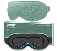2026 Innovative Sleep Mask for Men and Women, Trilancer 3D 99.99% Light Blocking Design, Comfortable Eye mask, Blackout Blindfold for Sleeping, Nap, Meditation, Travel (Lake Green)