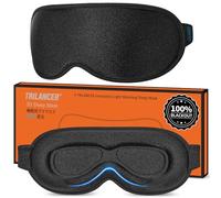2026 Innovative Sleep Mask for Men and Women, Trilancer 3D 99.99% Light Blocking Design, Comfortable Eye mask, Blackout Blindfold for Sleeping, Nap, Meditation, Travel (Black)