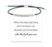 2026 Inspirational Bracelets for Women Don't Let The Hard Days Win Bracelet Motivational Strength, Inspirational Bracelets Jewelry Gifts for Women Girls (green)