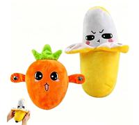 2026 Interactive Music Plush Toy, 22cm Soft Interactive Banana Toy,Touch-Sensitive Fruit Plush with Sound Features, Induction Singing Sensory Toys Doll for Kids Gift Early Education Play Fun (YE+OR)