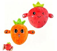 2026 Interactive Music Plush Toy, 22cm Soft Interactive Banana Toy,Touch-Sensitive Fruit Plush with Sound Features, Induction Singing Sensory Toys Doll for Kids Gift Early Education Play Fun (OR+RD)