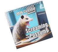 2026 Interesting Screaming Possum Calendar 12 Monthly Planner Home Office Supply
