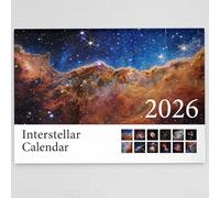 2026 Interstellar Calendar Featuring Beautiful Imagery Captured By The James Webb Telescope - Includes All UK & World Holidays & Dates Included | Perfect Christmas Calendar for the Home and Office
