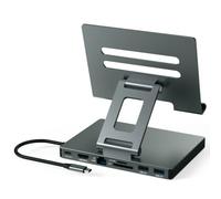2026 iPad Pro Stand USB C Hub, Multiport Adapter for iPad Air M5 M4 M3 13 11 12.9 Inch Docking Station 4K 60Hz HDMI, RJ45 Ethernet, SD/TF Card Reader, USB 3.0 Port, iPad A16 Galaxy Tablet DeX Dock