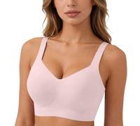 2026 Jelly Seamless Wireless Bras for Women No Underwire Supportive Full Coverage Everyday Bras Plus Size Push Up Jelly Bra for Older Women Sleep Bralettes Ladies Comfort Sports Padded T-Shirt Bra