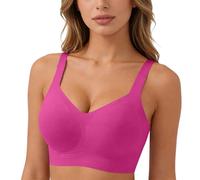 2026 Jelly Seamless Wireless Bras for Women No Underwire Supportive Full Coverage Everyday Bras Plus Size Push Up Jelly Bra for Older Women Sleep Bralettes Ladies Comfort Sports Padded T-Shirt Bra