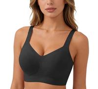 2026 Jelly Seamless Wireless Bras for Women No Underwire Supportive Full Coverage Everyday Bras Plus Size Push Up Jelly Bra for Older Women Sleep Bralettes Ladies Comfort Sports Padded T-Shirt Bra