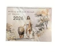 2026 Jesus Faith Calendar: Walk with God Through Every Season, Featuring Inspirational Verses and Serene Illustrations - A Companion for a Life of Faith