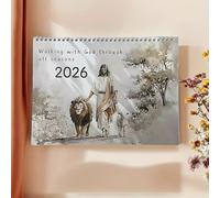 2026 Jesus Faith Calendar: Walk with God Through Every Season, Featuring Inspirational Verses and Serene Illustrations - A Companion for a Life of Faith