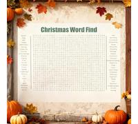 2026 Jumbo Thanksgiving Word Search Poster, Larger-than-life Christmas Word Search Puzzle Poster, Giant 36"x24" Holiday Wall Game, Fun Holiday Interactive Experience Activity (Christmas Word 1pcs)