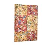 2026 Kara-ori Pink (Japanese Kimono) Maxi 12-month Vertical Hardcover Flexi Dayplanner 2026 (Elastic Band Closure)