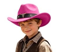 2026 Kids Western Cowboy Hat for Kids Playful Sun for Little Hot Pink