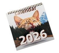 2026 Kitten Theme Wall Mounted Monthly Calendar Twin Coil Binding From Jan to Dec for Classroom Home Decoration