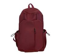 2026 Korean Style Backpack School Bags for Male Female Students Large Capacity Solid Color Casual, red, standard size, Tote Backpacks