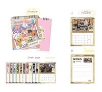 2026 KPOP New Calendar Ae-Spa I-LLIT Seven-teen desktopcalendar EN-hypen desktopcalendar T-XT NCt-WISH CALENDAR (Sv-t)