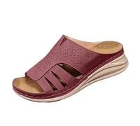 2026 Ladies Large Size Summer Thick Bottom Slippers Women's Shoes Foreign Trade A Word Half Slippers Outside Wear Beach Shoes